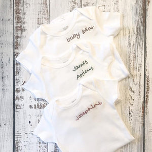 Hand Embroidered Onesie