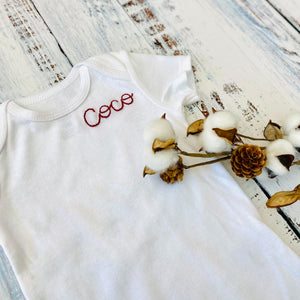 Hand Embroidered Onesie