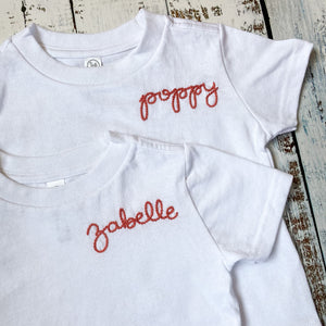 Hand Embroidered Toddler Tee