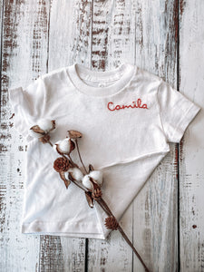 Hand Embroidered Toddler Tee