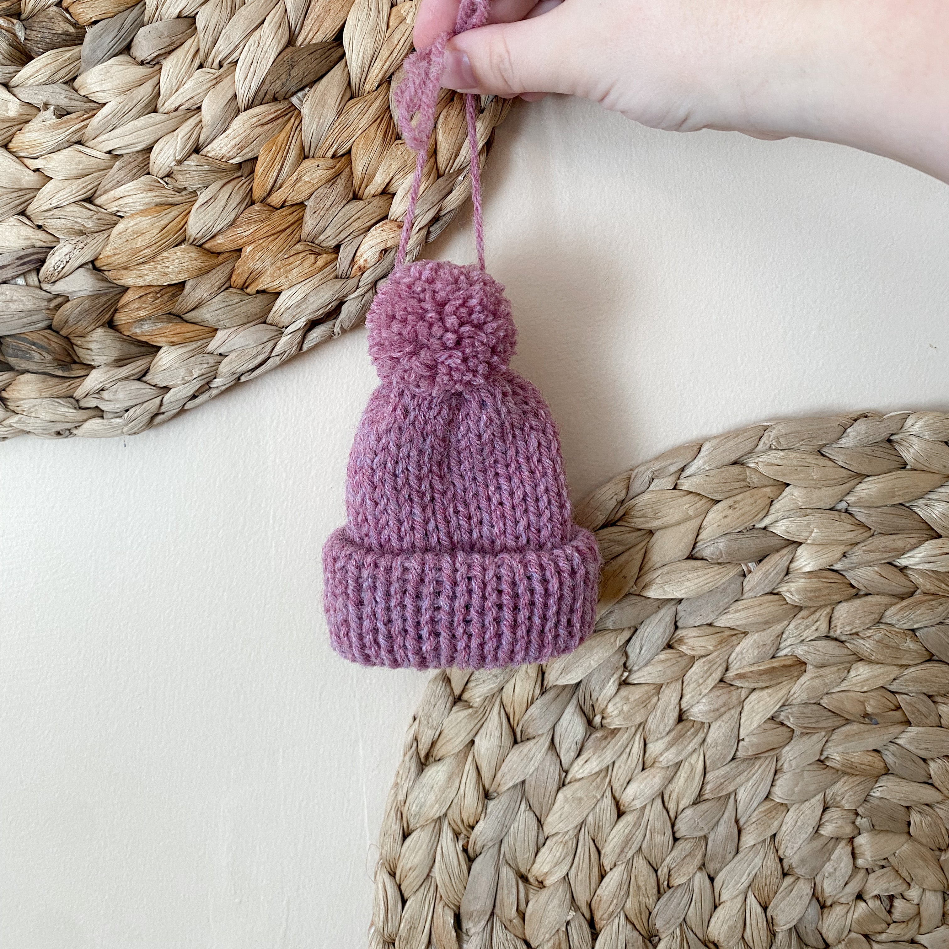 Teeny Beanie Ornament with Letter