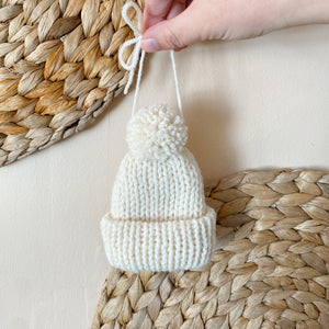 Teeny Beanie Ornament with Letter