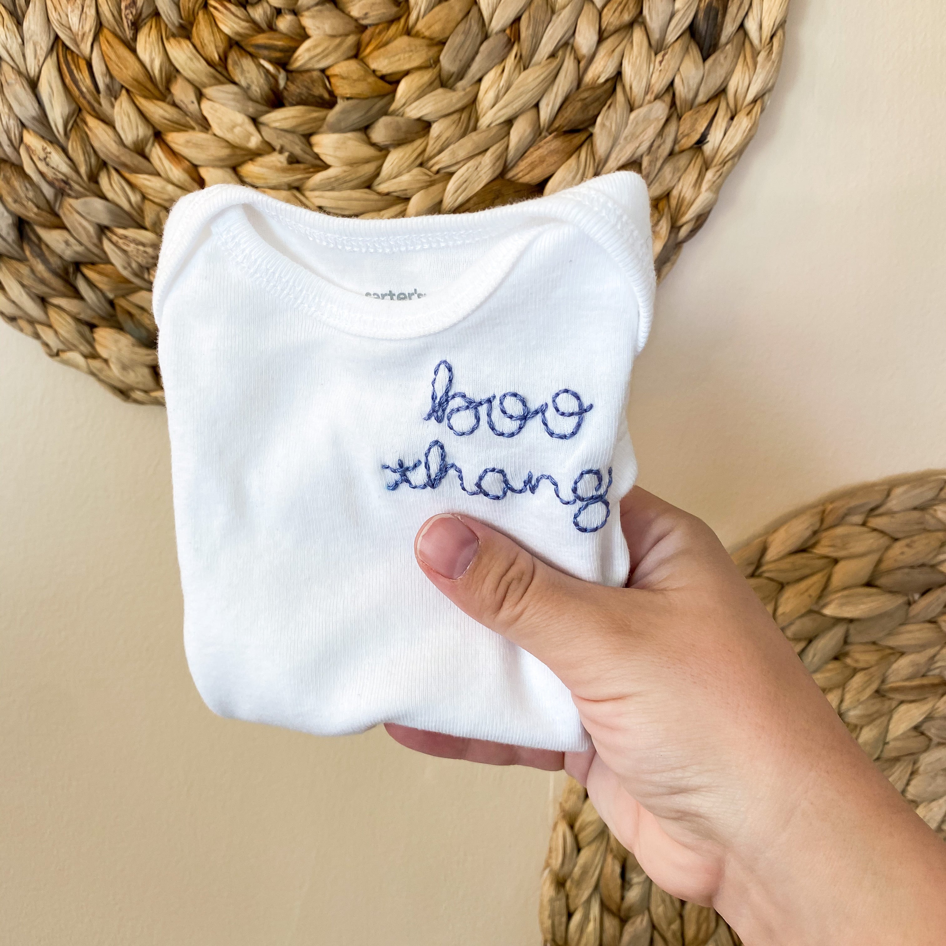 Hand Embroidered Onesie