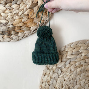 Teeny Beanie Ornament with Letter