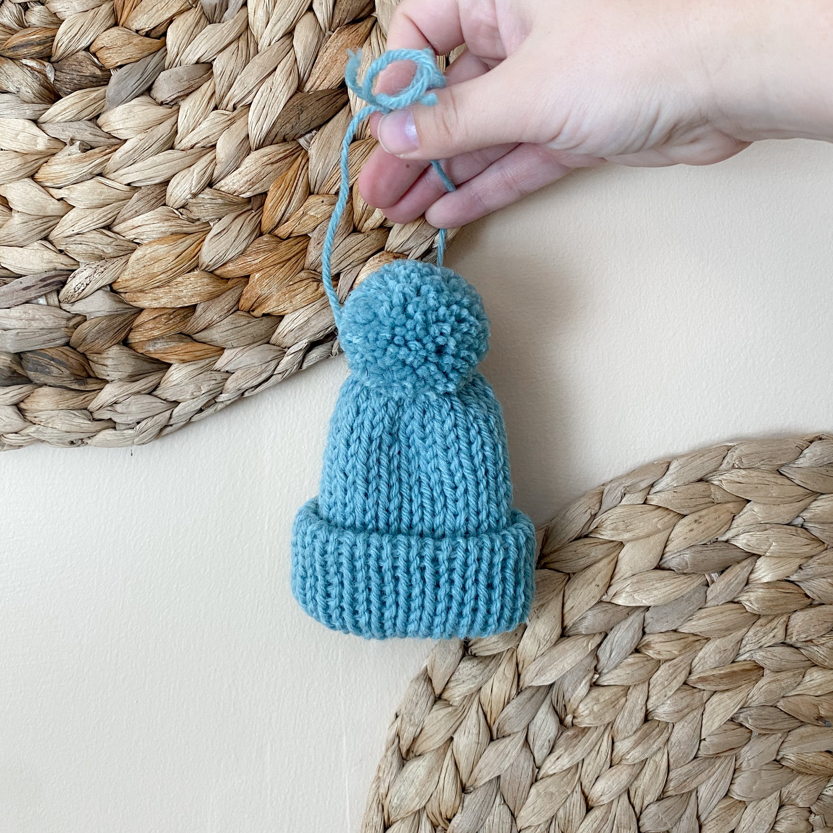 Teeny Beanie Ornament with Letter