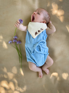 Hand Embroidered Muslin Bib